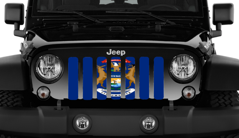 Michigan State Flag Jeep Grille Insert