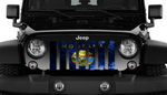 Montana Grunge State Flag Jeep Grille Insert