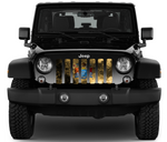New Jersey Grunge State Flag Jeep Grille Insert