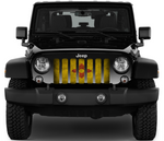 New Mexico Grunge State Flag Jeep Grille Insert