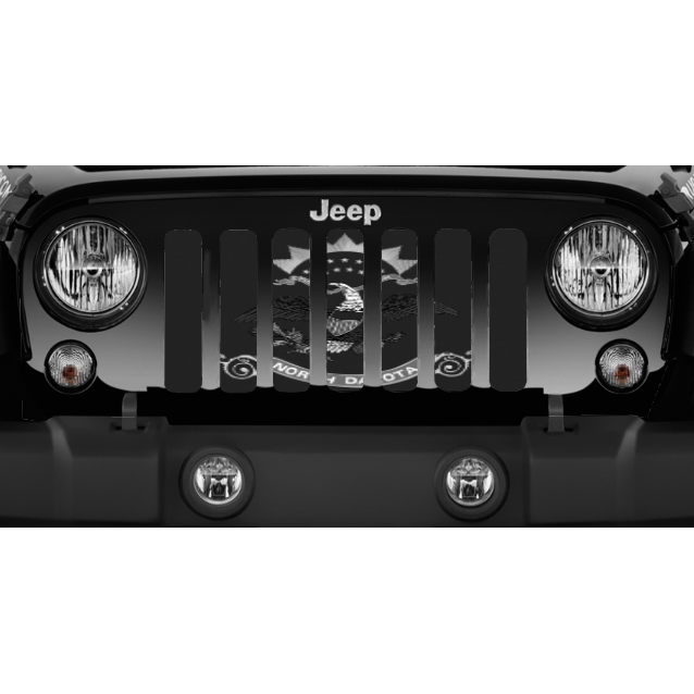 North Dakota Tactical State Flag Jeep Grille Insert