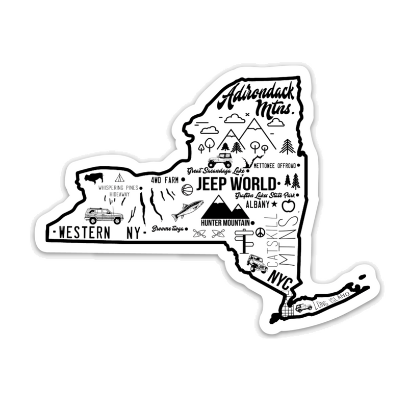 New York Jeep World 4"x4" Vinyl Sticker