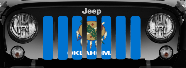 Oklahoma State Flag Jeep Grille Insert