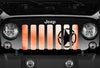 Oscar Mike Orange Ombre Jeep Grille Insert