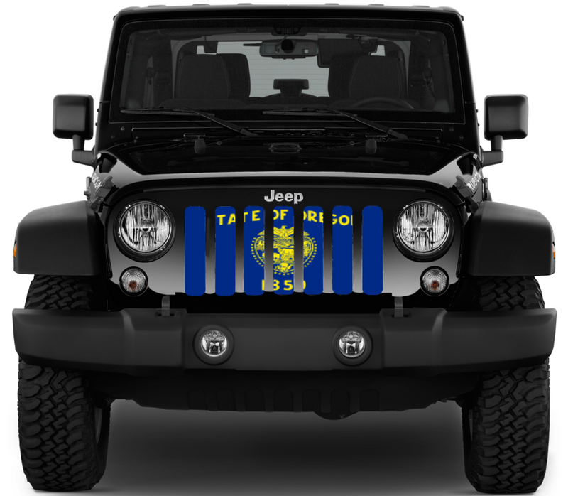 Oregon State Flag Jeep Grille Insert