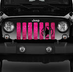Oscar Mike Pink Fleck Jeep Grille Insert