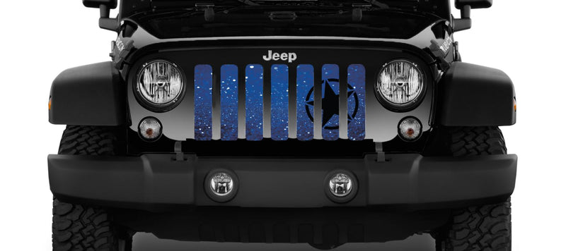 Oscar Mike Royal Blue Jeep Grille Insert