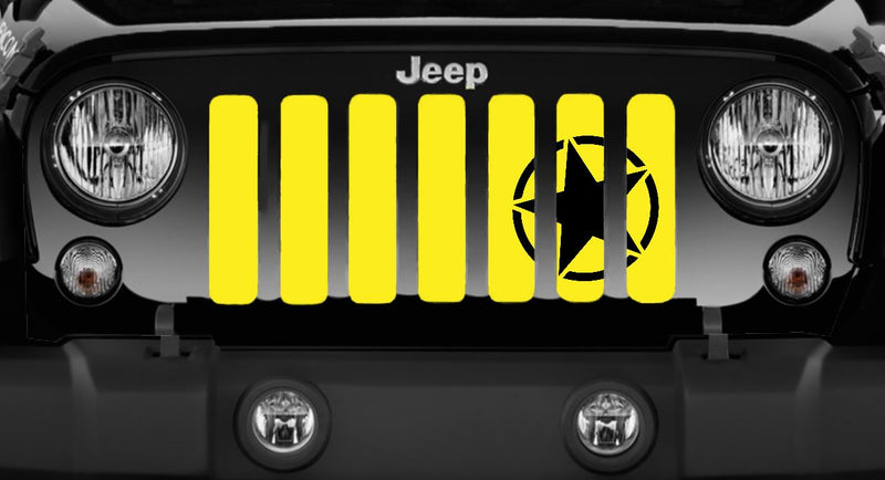 Oscar Mike Yellow Jeep Grille Insert