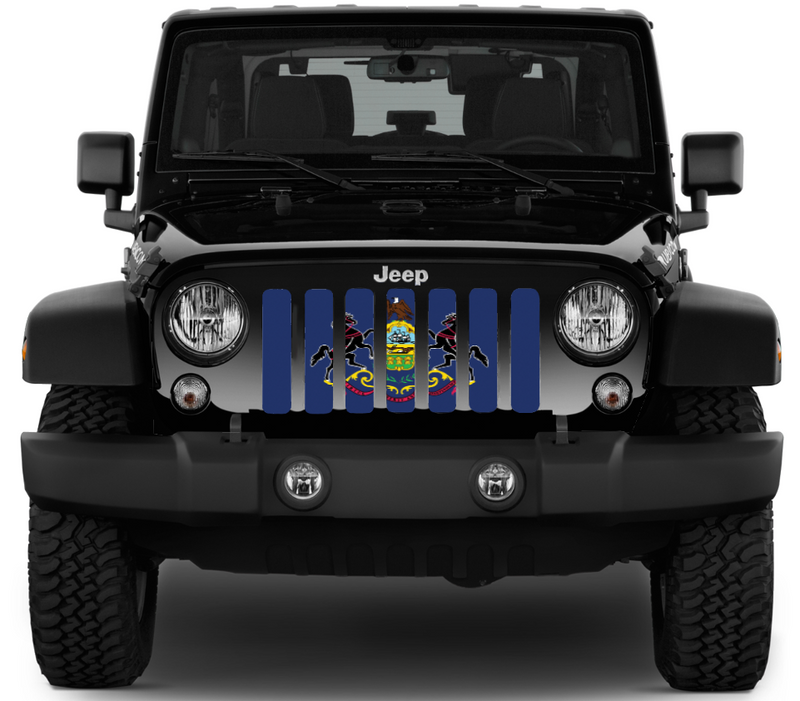 Pennsylvania State Flag Jeep Grille Insert