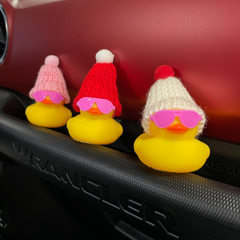 Jeep Ducks for Ducking (Pink Glasses w/Hat)