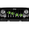 Puppy Paw Prints - Green Diagonal - Jeep Grille Insert
