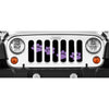 Platinum Puppy Paw Prints - Purple Diagonal - Jeep Grille Insert