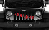 Puppy Paw Prints - Rubicon Red Diagonal - Jeep Grille Insert