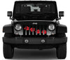 Platinum Puppy Paw Prints - Rubicon Red Diagonal - Jeep Grille Insert