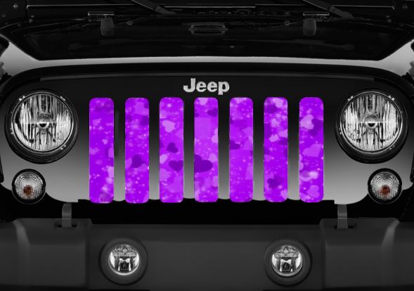 Purple Hearts Jeep Grille Insert
