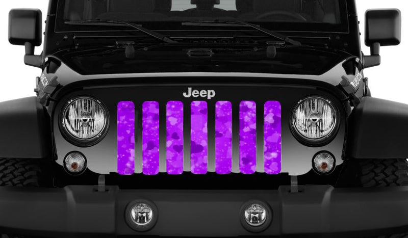 Purple Hearts Jeep Grille Insert