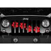 Puppy Paw Prints - Red Diagonal - Jeep Grille Insert
