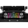 Rainbow Cheetah Print Jeep Grille Insert