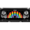 Platinum Rainbow Pride Flag Jeep Grille Insert