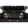 Rainbow Zebra Print Jeep Grille Insert