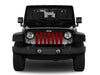 Red Cheetah Print Jeep Grille Insert