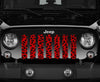 Red Cheetah Print Jeep Grille Insert