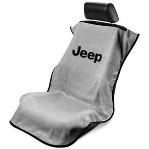Jeep Seat Towel Gray with Jeep Grille Logo (Universal)