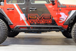 Tubular Rock Slider with Plated End Caps by DV8 Offroad (18+ Wrangler JL)