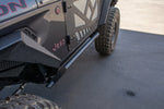 2 Door Tubular Rock Slider with Plated End Caps by DV8 Offroad (18+ Wrangler JL)