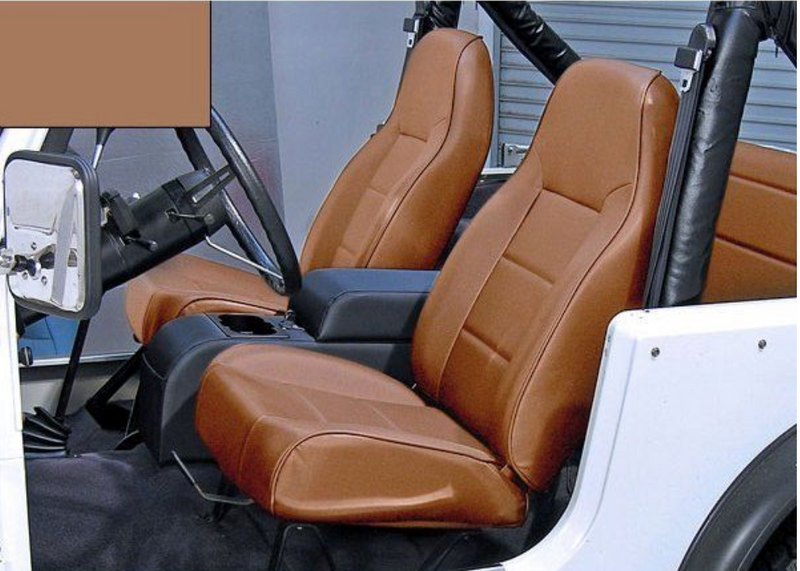 High-Back Front Seat, No-Recline, Nutmeg by Rugged Ridge ('76-'02 Jeep Wrangler CJ, YJ, TJ)