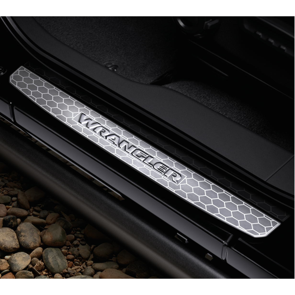 Door Sill Guards, Stainless Steel by Mopar (2018+ Wrangler JLU) Jeep