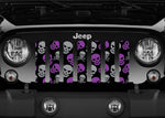 Skulls (Purple and Gray) Jeep Grille Insert
