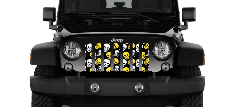Platinum Skulls (Yellow) Jeep Grille Insert