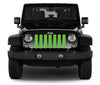 Solid Bright Green Jeep Grille Insert
