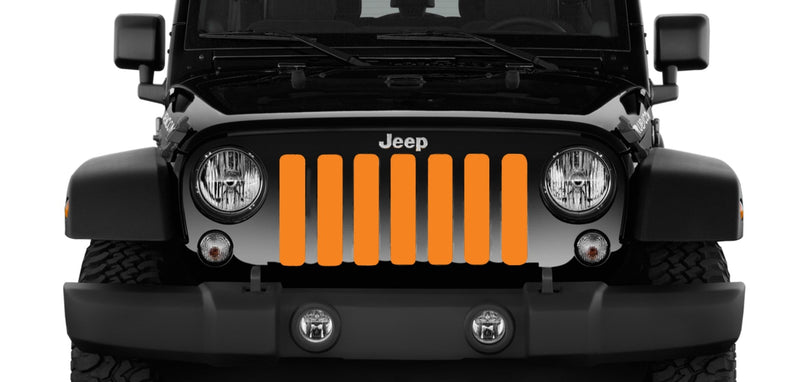 Solid Orange TN Jeep Grille Insert