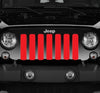 Solid Red Jeep Grille Insert