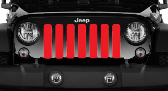 Solid Red Jeep Grille Insert