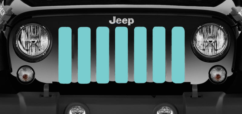 Solid Teal Jeep Grille Insert