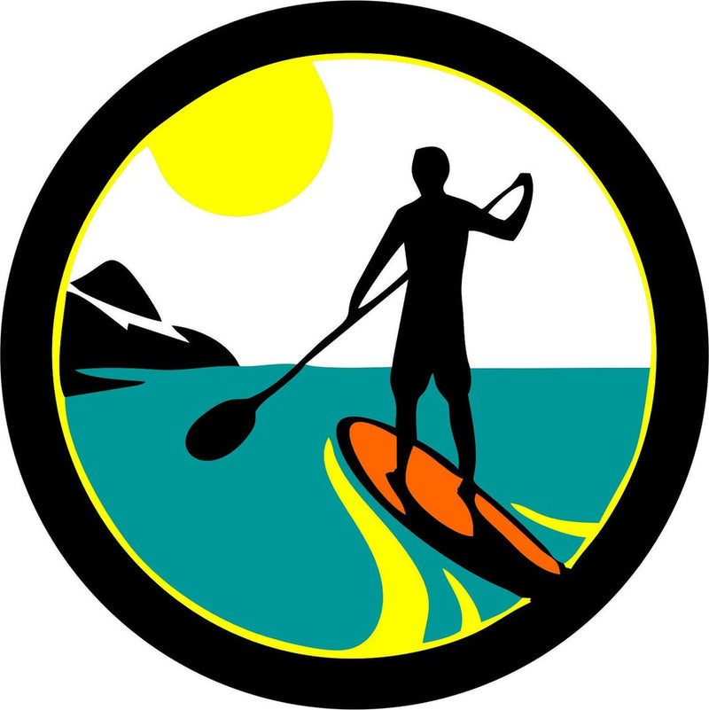 Stand Up Paddle Boarder On The Water