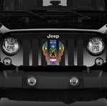 Platinum Sugar Skull- Rainbow Jeep Grille Insert