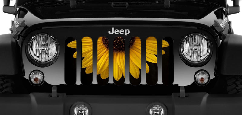 Sunny Side Up Sunflower Jeep Grille Insert