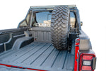 Universal Stand Up In-Bed Tire Carrier by DV8 Offroad (20+ Gladiator JT)