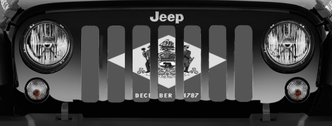 Delaware Tactical State Flag Jeep Grille Insert