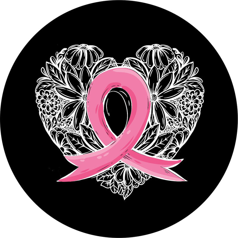 Breast Cancer Ribbon + Heart
