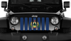 Vermont State Flag Jeep Grille Insert