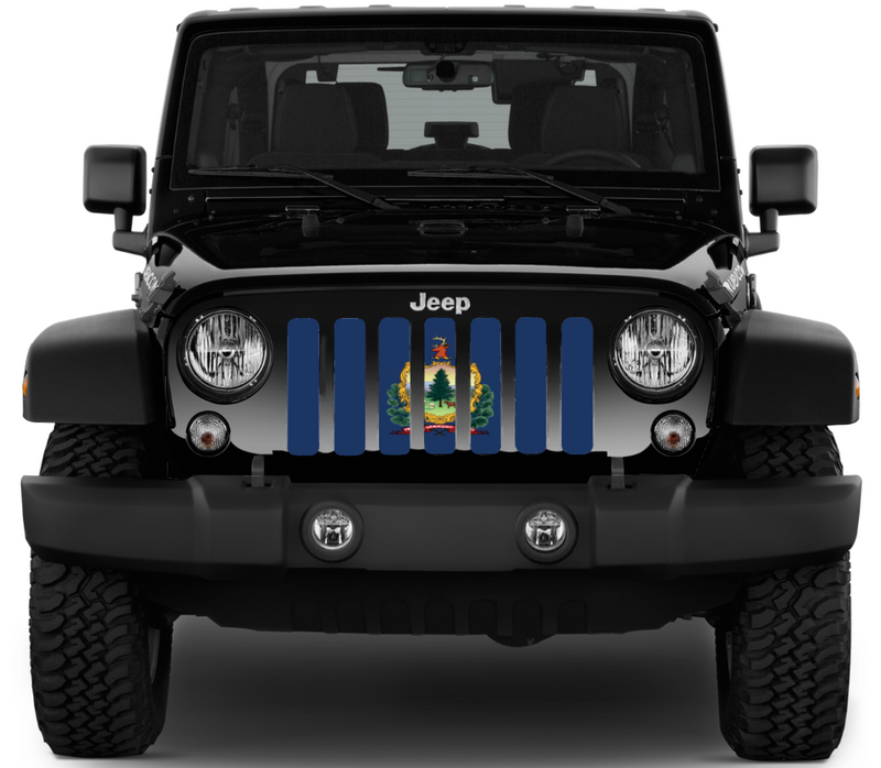 Vermont State Flag Jeep Grille Insert