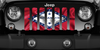Waving Arkansas State Flag Jeep Grille Insert