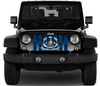 Waving Louisiana State Flag Jeep Grille Insert
