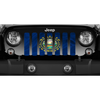 Waving New Hampshire State Flag Jeep Grille Insert