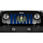 Waving New Hampshire State Flag Jeep Grille Insert